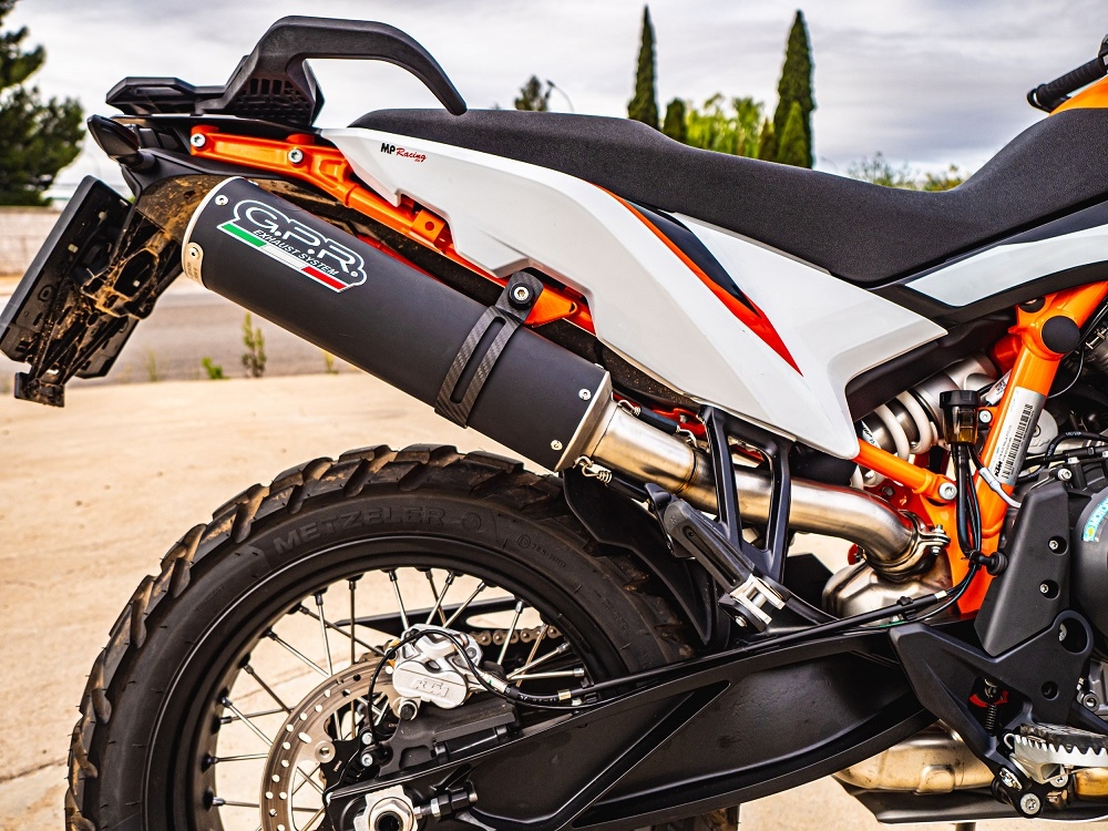 Esapament GPR compatibil cu Husqvarna Norden 901 2022 Evacuare slip-on omologata, inclusiv db killer detașabil și cot de legătură,M3 Black Titanium