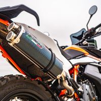Esapament GPR compatibil cu Ktm SMT 890 2023 Evacuare slip-on omologata, inclusiv db killer detașabil și cot de legătură,Dual Poppy