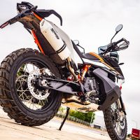 Exhaust compatible with Ktm SMT 890 2023-2024, Albus Evo4, Homologated legal slip-on exhaust including removable db killer and link pipe
