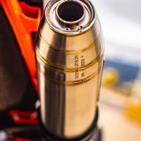 Exhaust compatible with Ktm Adventure 890 2020-2024, Deeptone Inox, Racing slip-on exhaust including link pipe