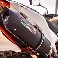 Esapament GPR compatibil cu Husqvarna Norden 901 2022 Evacuare slip-on omologata, inclusiv db killer detașabil și cot de legătură,Furore Evo4 Nero
