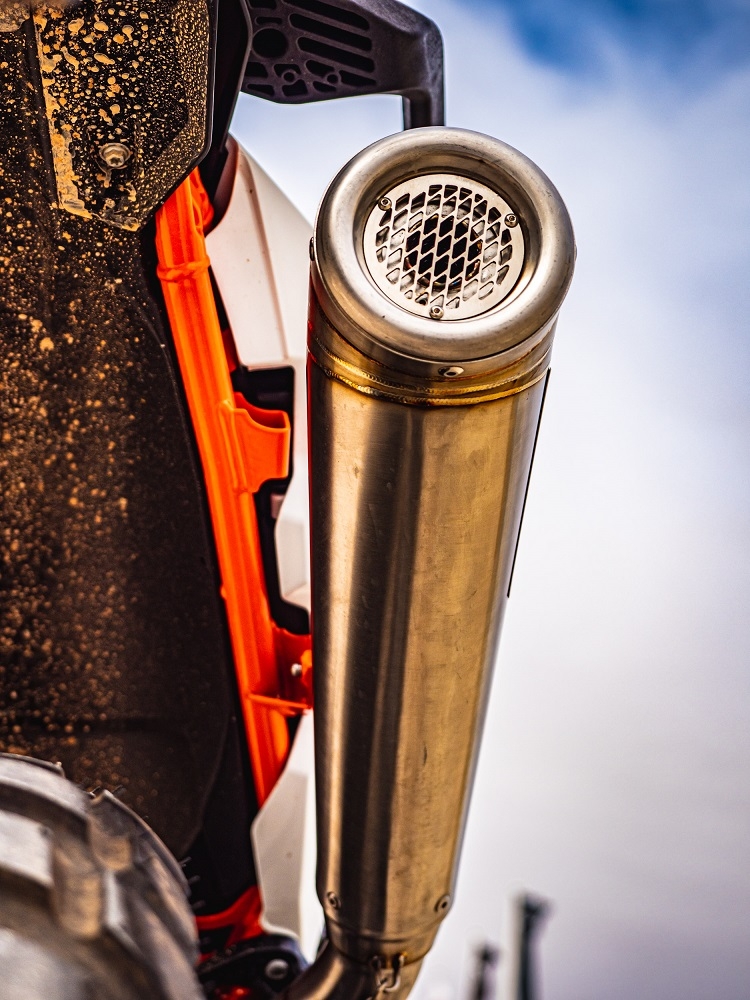 Exhaust compatible with Ktm Duke 890 2021-2024, Deeptone Inox, Racing slip-on exhaust including link pipe