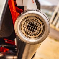 Exhaust compatible with Ktm Duke 890 2021-2024, Deeptone Inox, Racing slip-on exhaust including link pipe