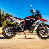 Exhaust compatible with Husqvarna Norden 901 2022-2024, M3 Inox , Racing slip-on exhaust including link pipe