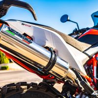 Exhaust compatible with Husqvarna Norden 901 2022-2024, M3 Inox , Racing slip-on exhaust including link pipe