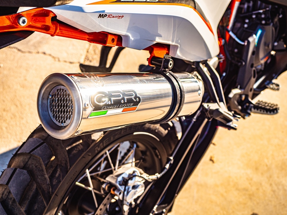 Exhaust compatible with Husqvarna Norden 901 2022-2024, M3 Inox , Racing slip-on exhaust including link pipe