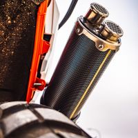 Esapament GPR compatibil cu Ktm SMT 890 2023 Evacuare slip-on omologata, inclusiv db killer detașabil și cot de legătură,Dual Poppy