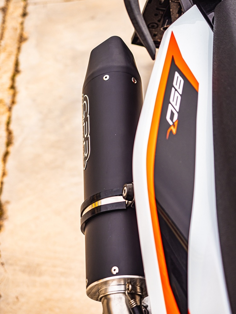 Esapament GPR compatibil cu Ktm Duke 890 2021 Evacuare slip-on omologata, inclusiv db killer detașabil și cot de legătură,Furore Evo4 Nero