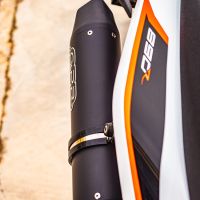 Esapament GPR compatibil cu Ktm Duke 890 2021 Evacuare slip-on omologata, inclusiv db killer detașabil și cot de legătură,Furore Evo4 Nero