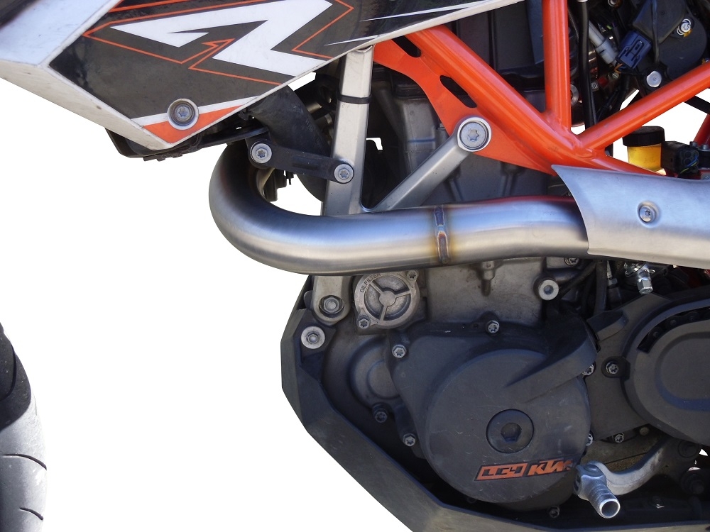 Exhaust compatible with Ktm Enduro 690 R 2007-2016, Albus Ceramic, Homologated legal full system exhaust, including removable db killer