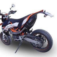 Exhaust compatible with Ktm Enduro 690 R 2007-2016, Furore Nero, Homologated legal full system exhaust, including removable db killer