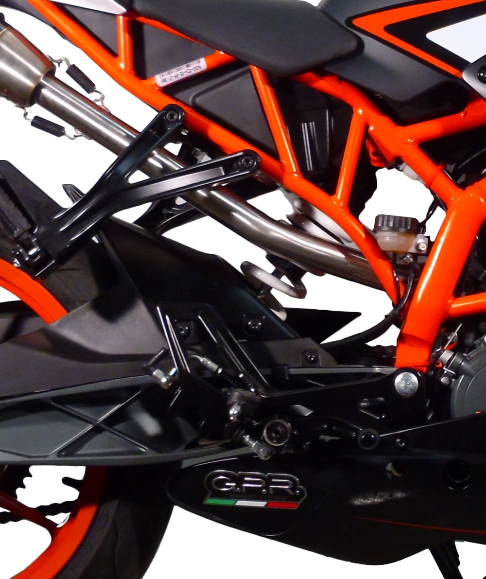 Exhaust compatible with Ktm Rc 125 2014-2016, Albus Ceramic, Homologated legal slip-on exhaust including removable db killer and link pipe