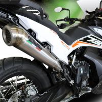 Esapament GPR compatibil cu Ktm Adventure 790 2021 Evacuare slip-on omologata, inclusiv db killer detașabil și cot de legătură,Powercone Evo