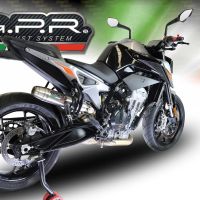 Exhaust compatible with Ktm Duke 790 2021-2024, Deeptone Inox, Racing slip-on exhaust including link pipe
