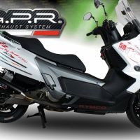 Exhaust compatible with Kymco Myroad 700 2012-2016, Power Bomb, Homologated legal slip-on exhaust including removable db killer, link pipe and catalyst