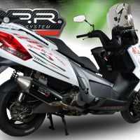 Exhaust compatible with Kymco Myroad 700 2012-2016, Power Bomb, Homologated legal slip-on exhaust including removable db killer, link pipe and catalyst