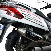 Exhaust compatible with Kymco Myroad 700 2012-2016, Power Bomb, Homologated legal slip-on exhaust including removable db killer, link pipe and catalyst