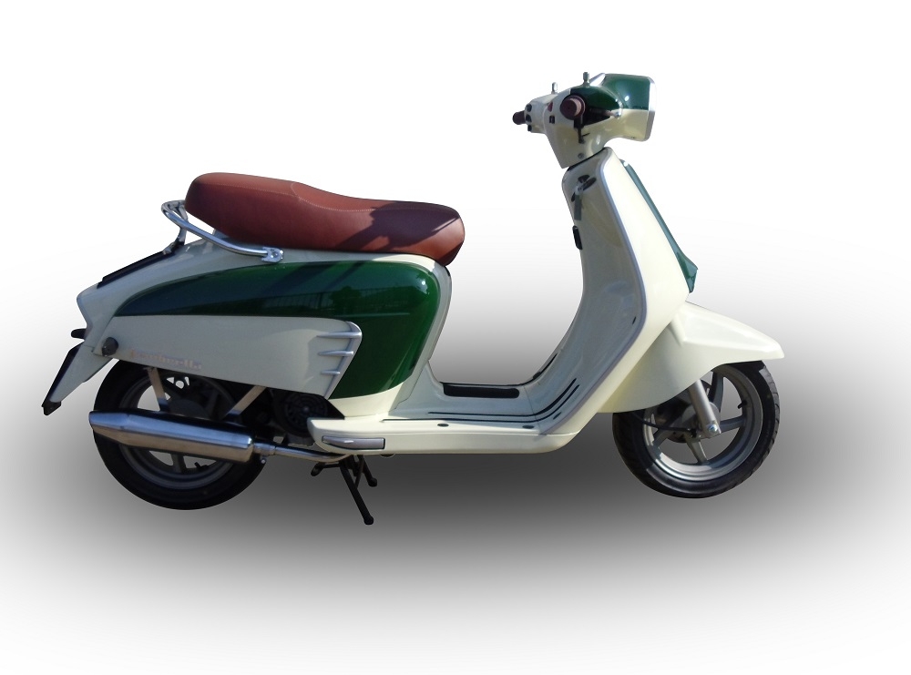 Exhaust compatible with Lambretta Lambretta 125 - 150 Milano 2012-2014, Ultracone lucido, Homologated legal full system exhaust, including removable db killer and catalyst