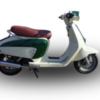 Exhaust compatible with Lambretta Lambretta 125 - 150 Milano 2012-2014, Ultracone lucido, Homologated legal full system exhaust, including removable db killer and catalyst