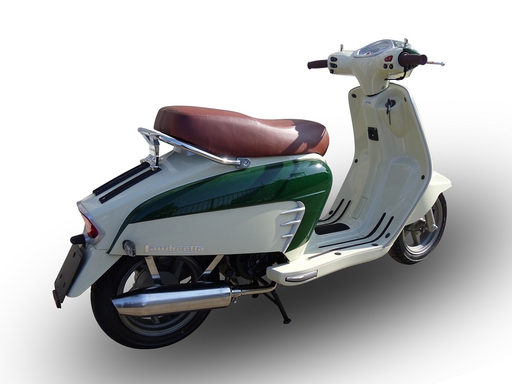 Exhaust compatible with Lambretta Lambretta 125 - 150 Milano 2012-2014, Ultracone lucido, Homologated legal full system exhaust, including removable db killer and catalyst