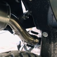 Esapament GPR compatibil cu Ktm EGS Adventure - LC4  1999 Evacuare slip-on omologata, inclusiv db killer detașabil și cot de legătură,Albus Ceramic