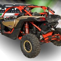 Esapament GPR compatibil cu Can Am Maverick X3 Turbo Buggy 2017 Evacuare slip-on omologata, inclusiv db killer detașabil și cot de legătură,Deeptone Atv