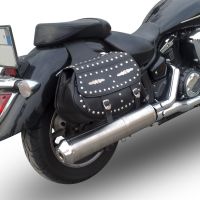   Yamaha Xvs 1300 Midnight Star  2006 Evacuare slip-on omologata, inclusiv db killer detașabil și cot de legătură,Inox Oval Bomb