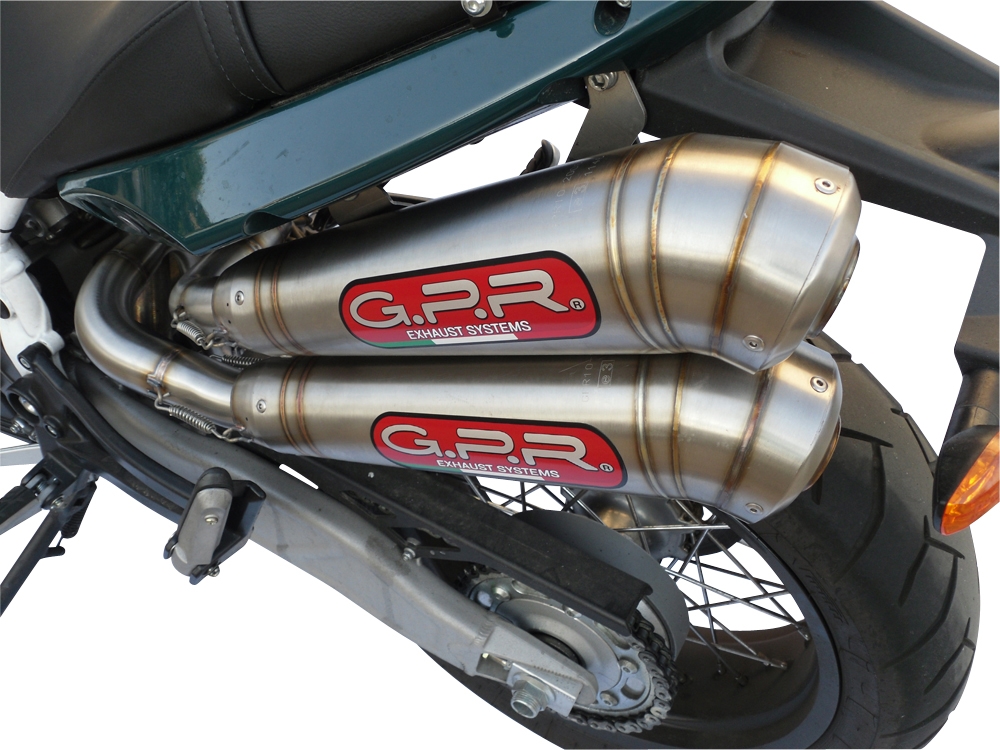 Esapament GPR compatibil cu Moto Morini Sport 1200 2008 Evacuare cu dublă omologare legală, inclusiv db killers și coturi de legătură detașabile,Powercone Evo
