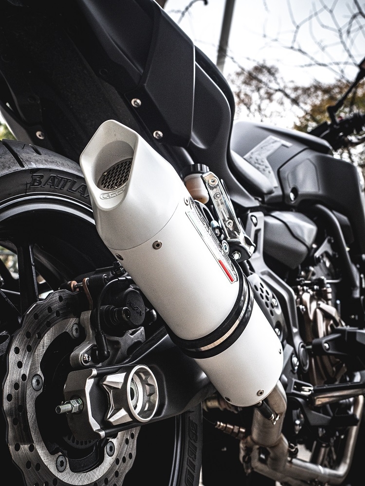 Exhaust compatible with Yamaha Mt-07 2014-2016, Albus Ceramic, Homologated legal full system exhaust, including removable db killer and catalyst