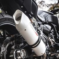 Exhaust compatible with Yamaha Mt-07 2014-2016, Albus Ceramic, Homologated legal full system exhaust, including removable db killer and catalyst