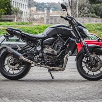 Esapament GPR compatibil cu Yamaha Mt-07  2017 Sistem complet de evacuare legal omologat, inclusiv db killer și catalizator detașabil,M3 Black Titanium
