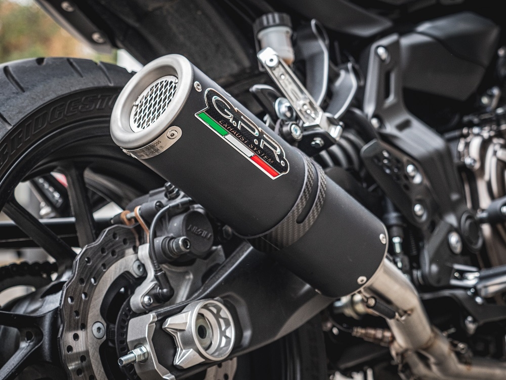 Esapament GPR compatibil cu Yamaha Mt-07  2017 Sistem complet de evacuare legal omologat, inclusiv db killer și catalizator detașabil,M3 Black Titanium