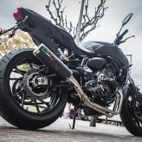 Esapament GPR compatibil cu Yamaha Mt-07  2017 Sistem complet de evacuare legal omologat, inclusiv db killer și catalizator detașabil,M3 Black Titanium