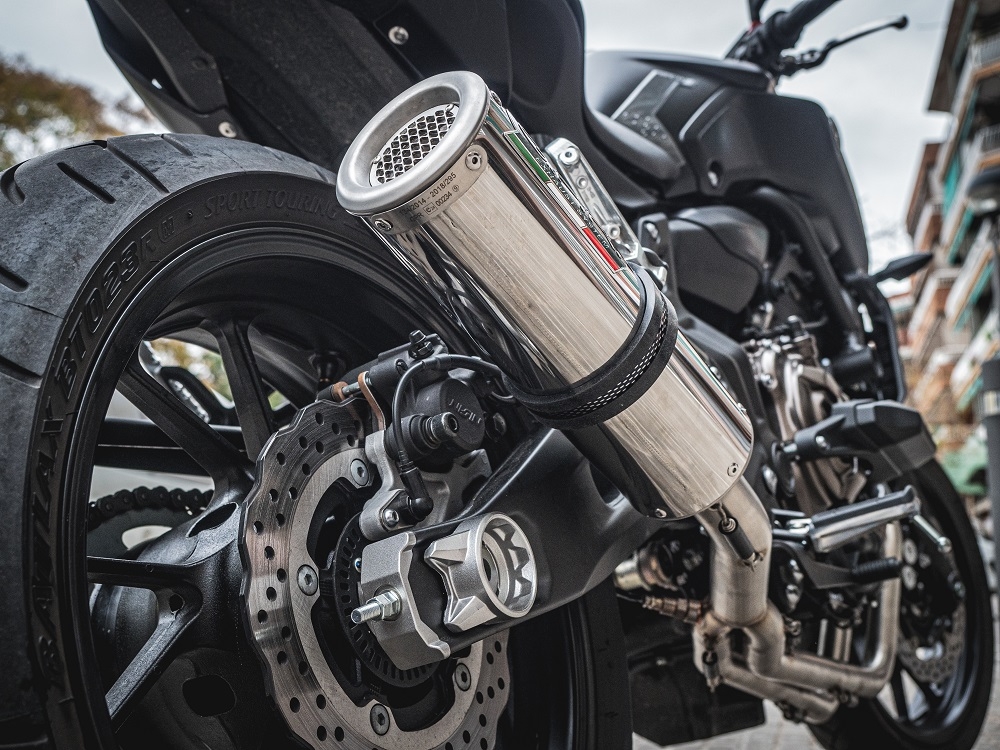 Exhaust compatible with Yamaha Mt-07 2017-2020, M3 Inox , Racing full system exhaust, including removable db killer