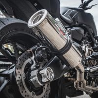 Exhaust compatible with Yamaha Mt-07 2017-2020, M3 Inox , Racing full system exhaust, including removable db killer