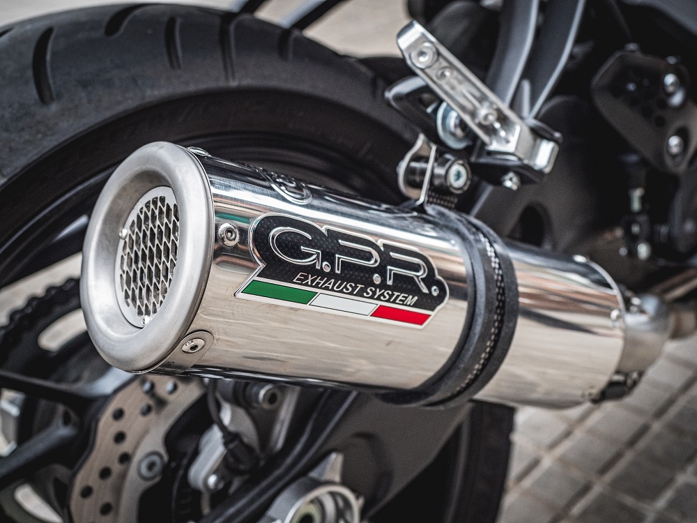Exhaust compatible with Yamaha Mt-07 2017-2020, M3 Inox , Racing full system exhaust, including removable db killer