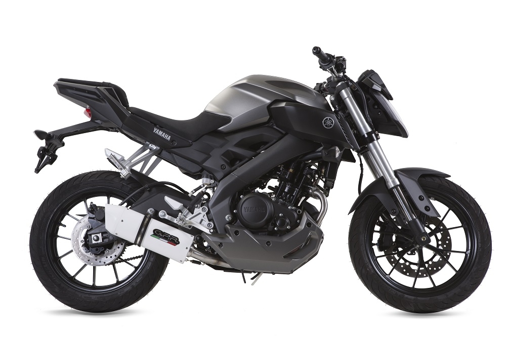 Exhaust compatible with Yamaha Mt 125 2017-2019, Albus Evo4, Homologated legal full system exhaust, including removable db killer and catalyst