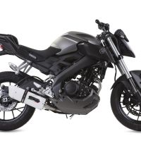 Exhaust compatible with Yamaha Mt 125 2017-2019, Albus Evo4, Homologated legal full system exhaust, including removable db killer and catalyst