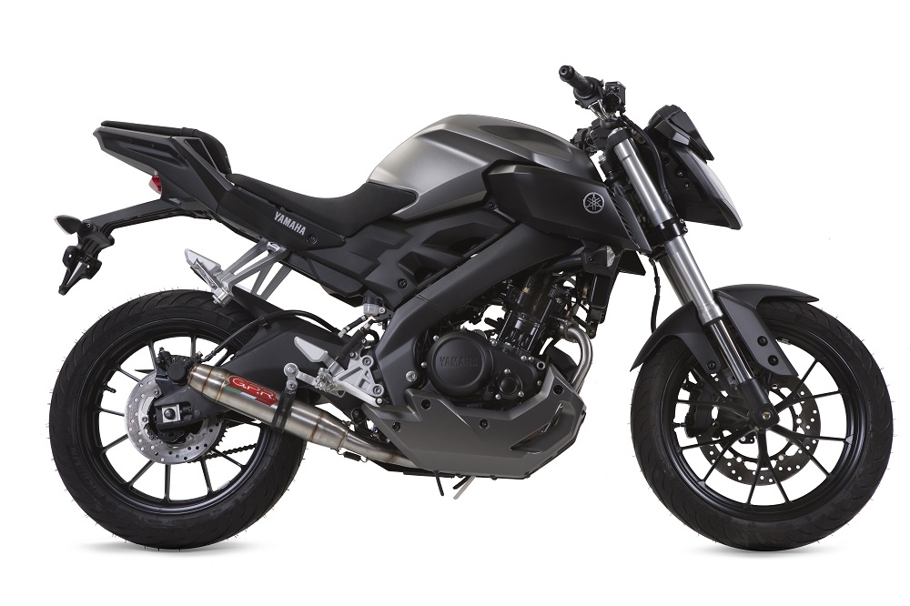 Exhaust compatible with Yamaha Mt 125 2014-2016, Deeptone Inox, Homologated legal full system exhaust, including removable db killer and catalyst