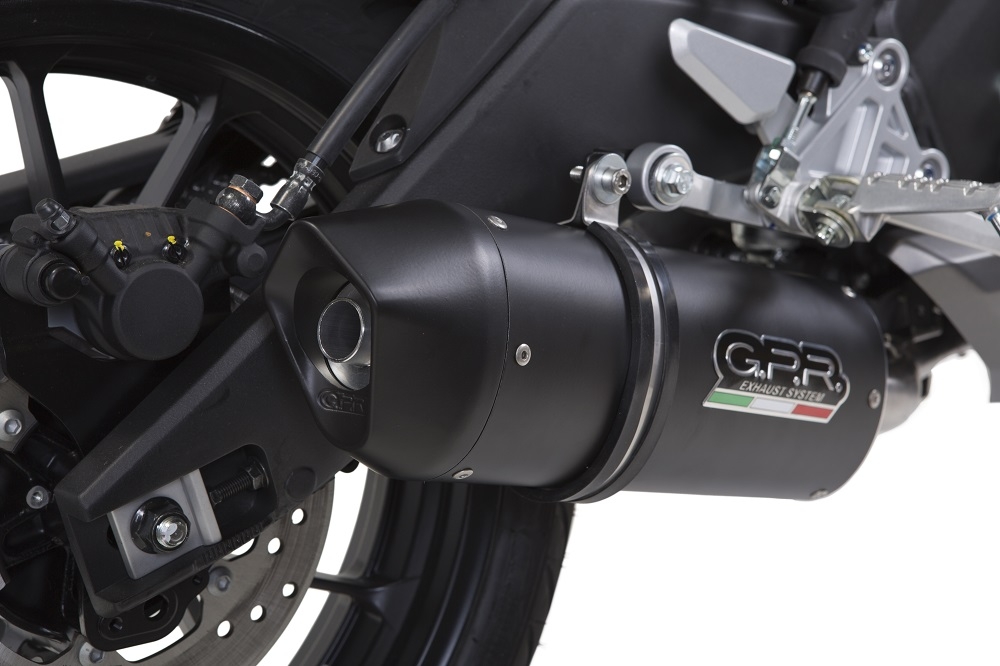 Exhaust compatible with Yamaha Mt 125 2017-2019, Furore Evo4 Nero, Homologated legal full system exhaust, including removable db killer and catalyst