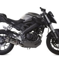 Esapament GPR compatibil cu Yamaha Mt 125 2017 Sistem complet de evacuare legal omologat, inclusiv db killer și catalizator detașabil,New Grand Prix Evo Titanium