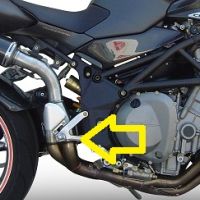 Esapament GPR compatibil cu Mv Agusta Brutale 750 S 2000 Evacuare slip-on omologata, inclusiv db killer detașabil și cot de legătură,Furore Nero