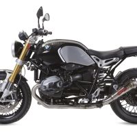 Esapament GPR compatibil cu Bmw R Nine-T 1200 -Pure -Racer -Urban G-S 2017 Evacuare slip-on omologata, inclusiv db killer detașabil și cot de legătură,Powercone Evo