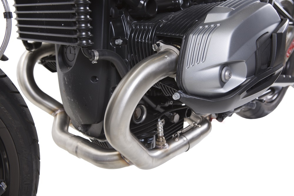Esapament GPR compatibil cu Bmw R Nine-T 1200 -Pure -Racer -Urban G-S 2017 Sistem complet de evacuare legal omologat, inclusiv db killer și catalizator detașabil,Deeptone Inox