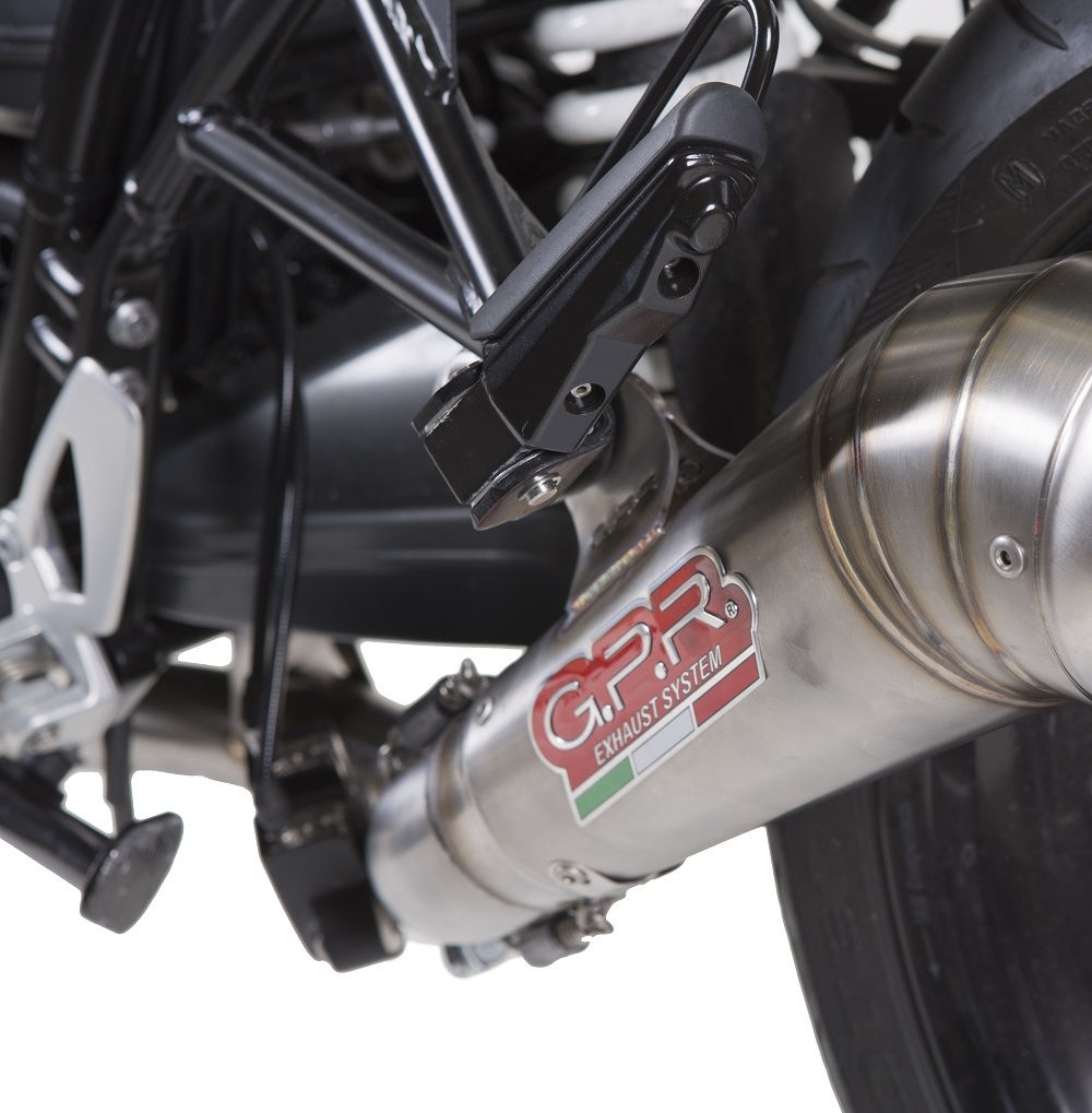 Esapament GPR compatibil cu Bmw R Nine-T 1200 -Pure -Racer -Urban G-S 2017 Evacuare slip-on omologata, inclusiv db killer detașabil și cot de legătură,Powercone Evo