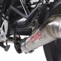 Esapament GPR compatibil cu Bmw R Nine-T 1200 -Pure -Racer -Urban G-S 2017 Evacuare slip-on omologata, inclusiv db killer detașabil și cot de legătură,Powercone Evo