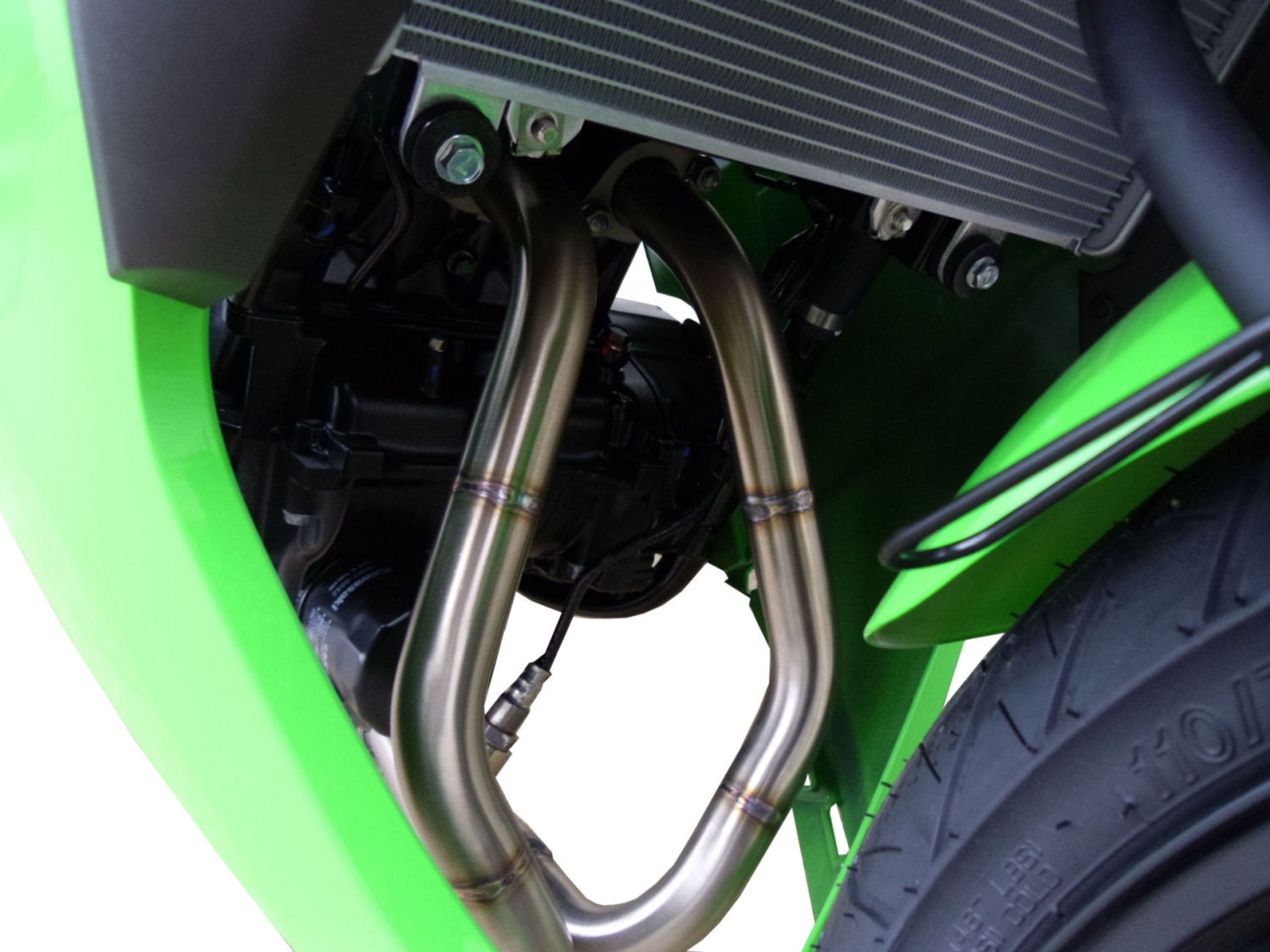 Esapament GPR compatibil cu Kawasaki Ninja 300 R  2012 Sistem complet de evacuare legal omologat, inclusiv db killer și catalizator detașabil,Furore Nero
