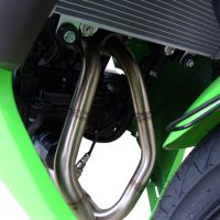 Esapament GPR compatibil cu Kawasaki Ninja 300 R  2012 Sistem complet de evacuare legal omologat, inclusiv db killer și catalizator detașabil,Furore Nero