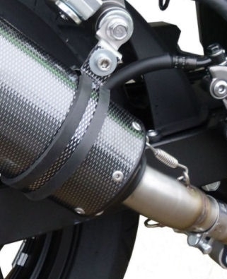 Esapament GPR compatibil cu Kawasaki Ninja 300 R  2012 Evacuare slip-on omologata, inclusiv db killer detașabil și cot de legătură,Powercone Evo