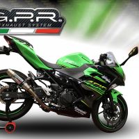 Esapament GPR compatibil cu Kawasaki Ninja 500 2023 Evacuare slip-on omologata, inclusiv db killer detașabil și cot de legătură,Deeptone Inox